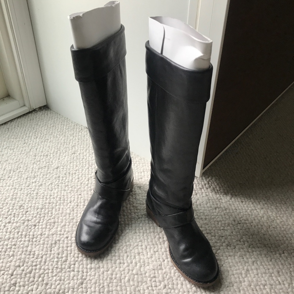 Coach Leather Jolene Zipper Boots